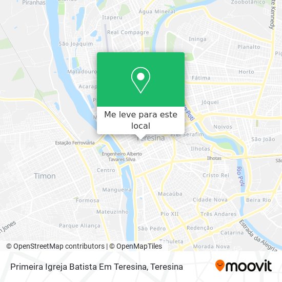 Primeira Igreja Batista Em Teresina mapa