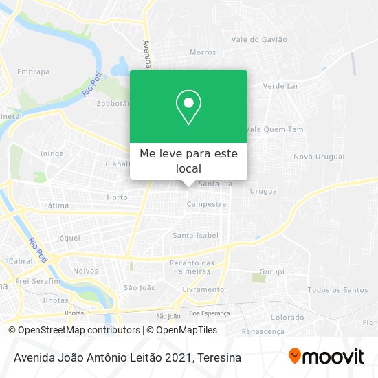 Avenida João Antônio Leitão 2021 mapa