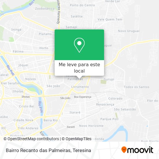 Bairro Recanto das Palmeiras mapa