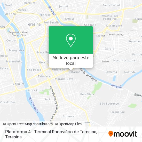 Plataforma 4 - Terminal Rodoviário de Teresina mapa