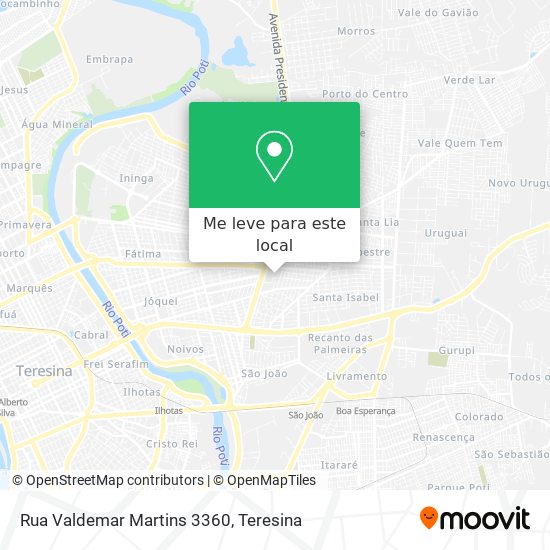 Rua Valdemar Martins 3360 mapa
