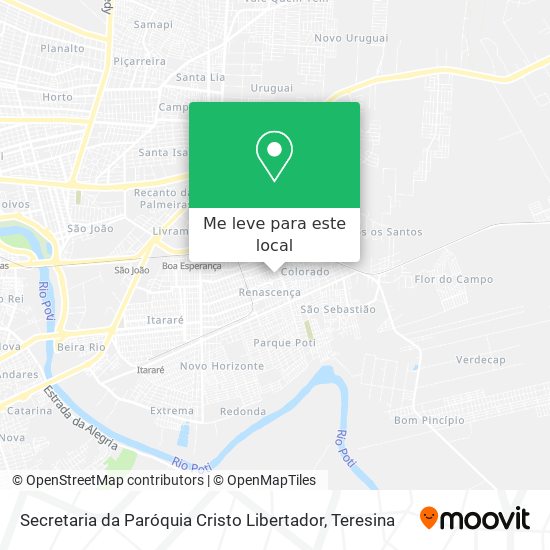 Secretaria da Paróquia Cristo Libertador mapa
