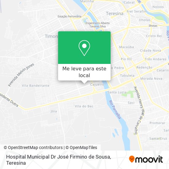 Hospital Municipal Dr José Firmino de Sousa mapa