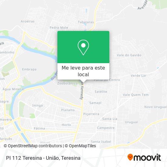 PI 112 Teresina - União mapa