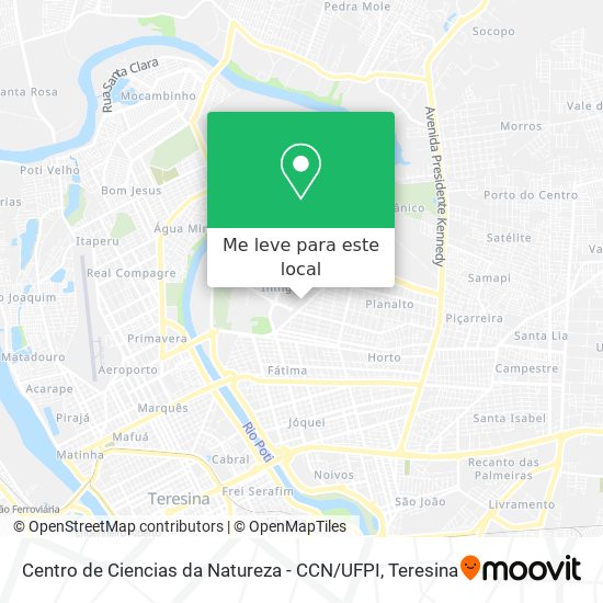 Centro de Ciencias da Natureza - CCN / UFPI mapa