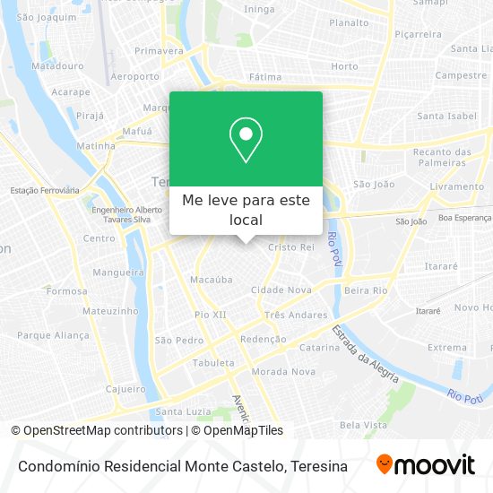 Condomínio Residencial Monte Castelo mapa