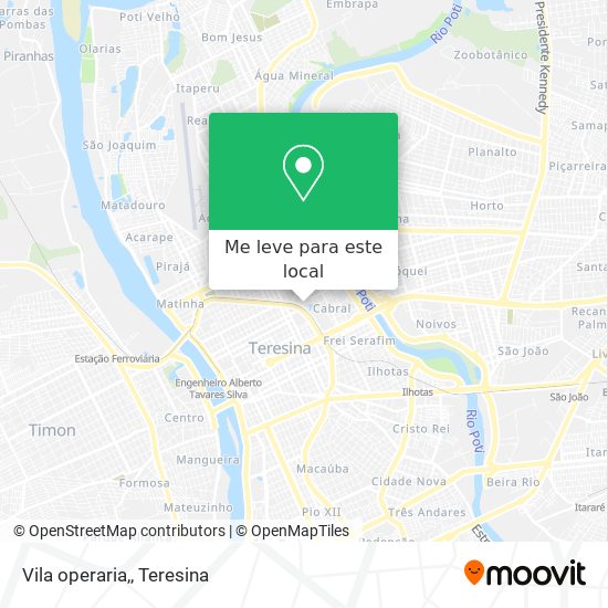 Vila operaria, mapa