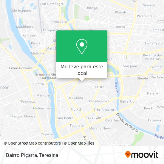 Bairro Piçarra mapa