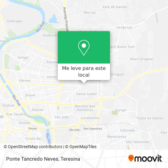 Ponte Tancredo Neves mapa