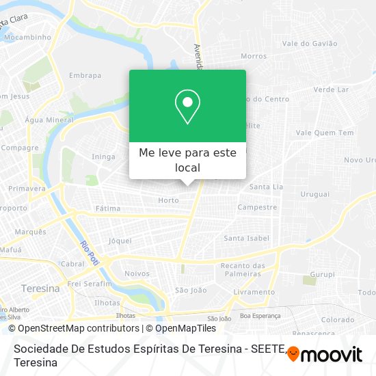 Sociedade De Estudos Espíritas De Teresina - SEETE mapa