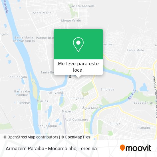 Armazém Paraíba - Mocambinho mapa