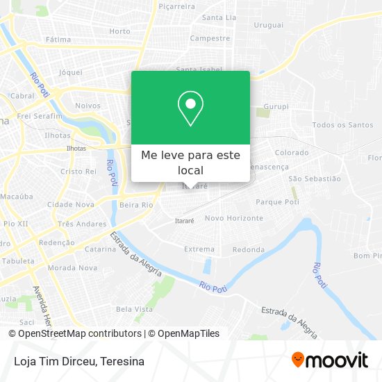 Loja Tim Dirceu mapa