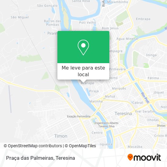 Praça das Palmeiras mapa