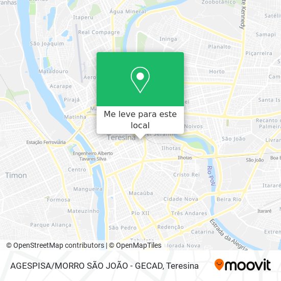 AGESPISA / MORRO SÃO JOÃO - GECAD mapa