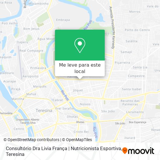 Consultório Dra Livia França | Nutricionista Esportiva mapa