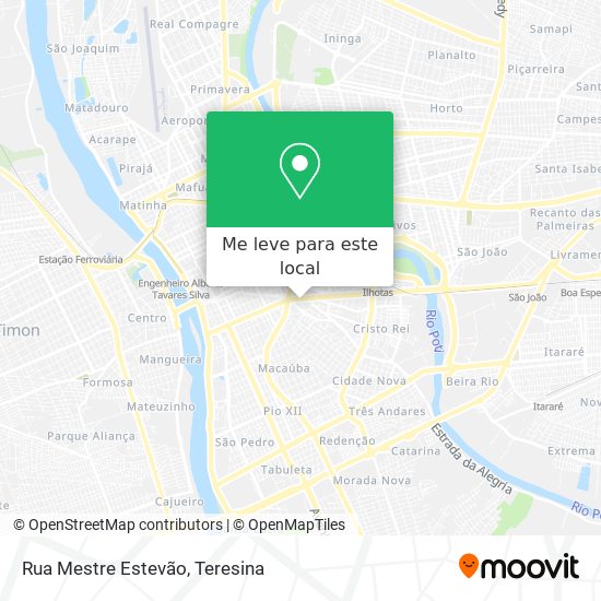 Rua Mestre Estevão mapa