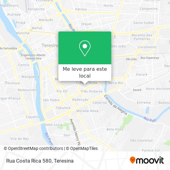 Rua Costa Rica 580 mapa