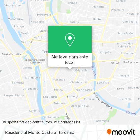 Residencial Monte Castelo mapa