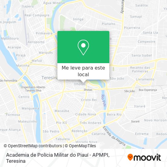 Academia de Polícia Militar do Piauí - APMPI mapa
