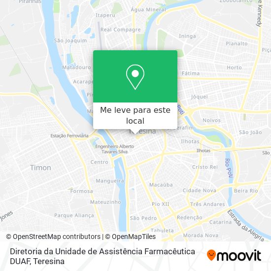 Diretoria da Unidade de Assistência Farmacêutica DUAF mapa