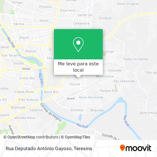 Rua Deputado Antônio Gayoso mapa