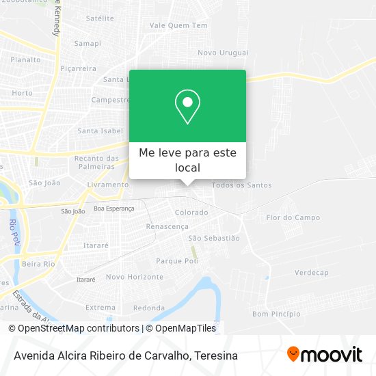 Avenida Alcira Ribeiro de Carvalho mapa