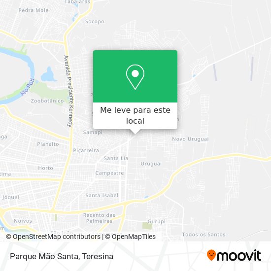 Parque Mão Santa mapa