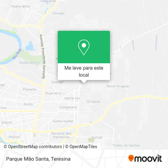 Parque Mão Santa mapa