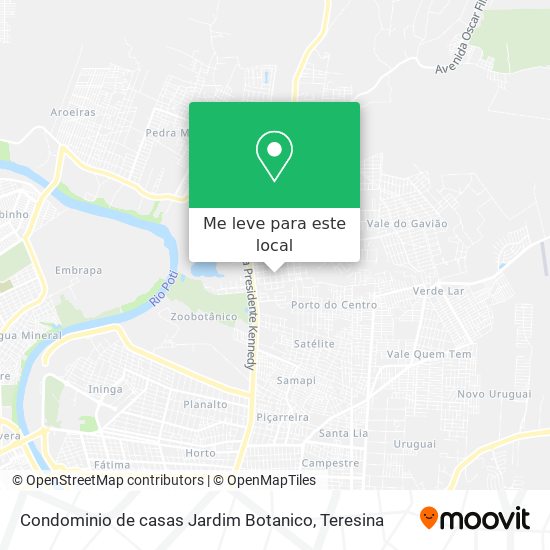 Condominio de casas Jardim Botanico mapa