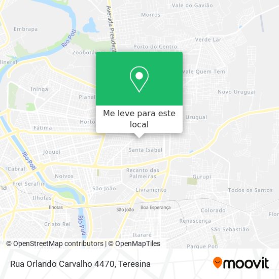 Rua Orlando Carvalho 4470 mapa