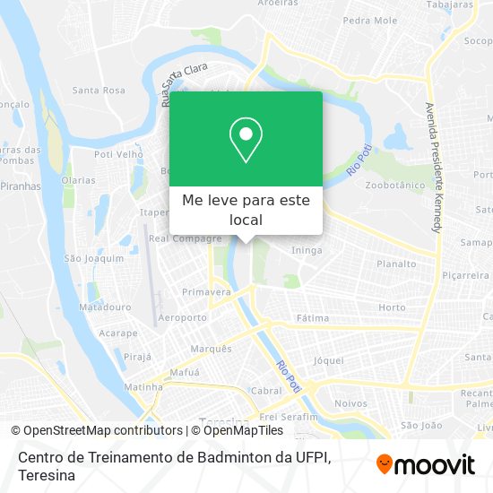 Centro de Treinamento de Badminton da UFPI mapa