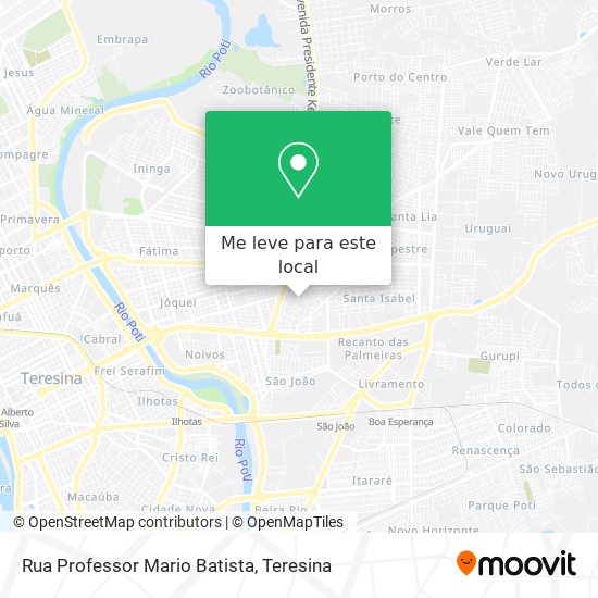 Rua Professor Mario Batista mapa