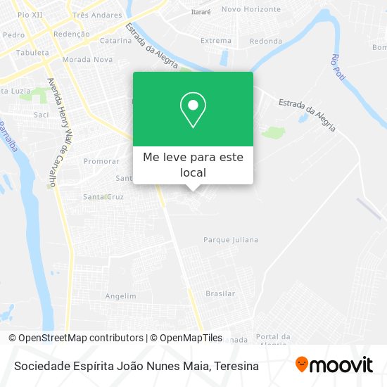 Sociedade Espírita João Nunes Maia mapa