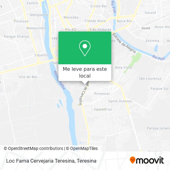 Loc Fama Cervejaria Teresina mapa