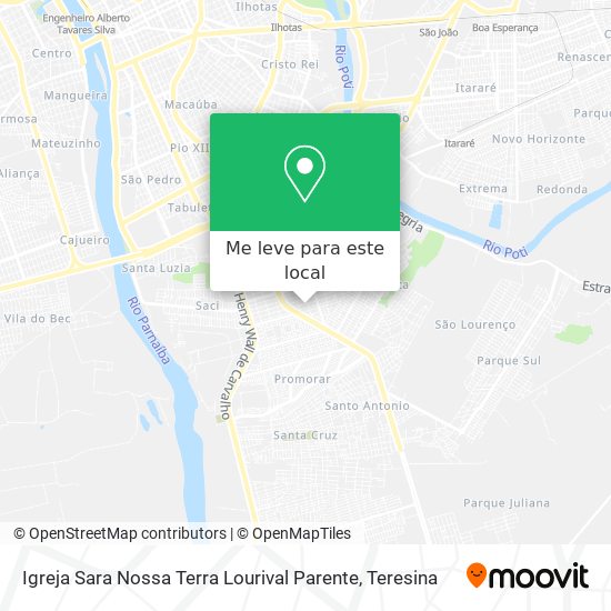 Igreja Sara Nossa Terra Lourival Parente mapa