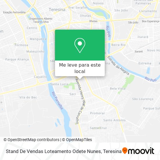 Stand De Vendas Loteamento Odete Nunes mapa