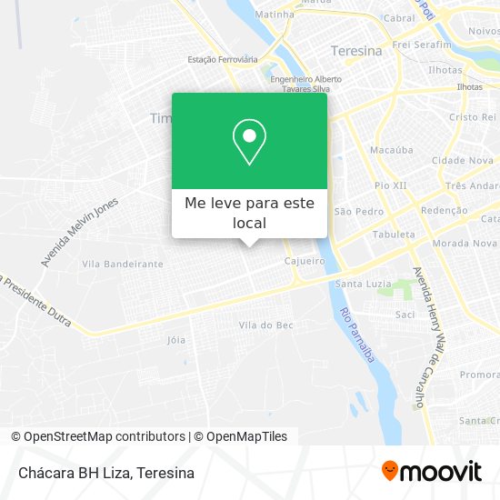 Chácara BH Liza mapa