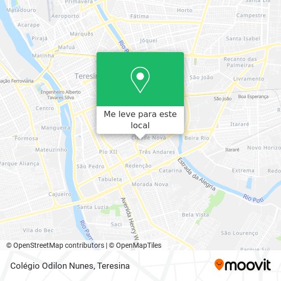 Colégio Odilon Nunes mapa