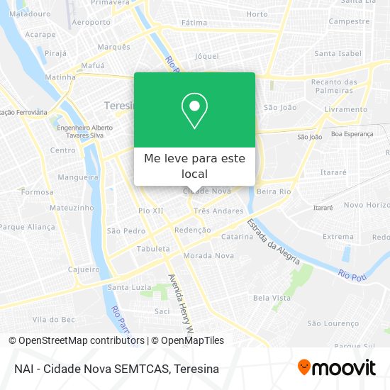 NAI - Cidade Nova SEMTCAS mapa