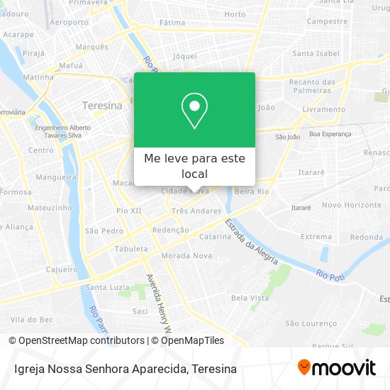 Igreja Nossa Senhora Aparecida mapa