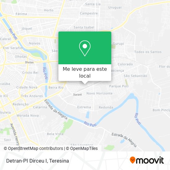 Detran-PI Dirceu I mapa