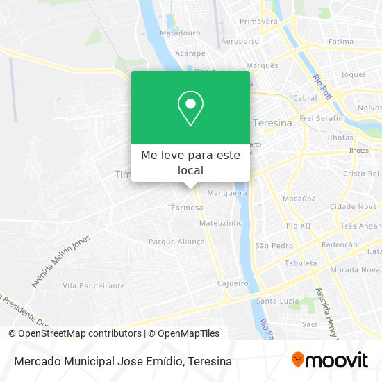 Mercado Municipal Jose Emídio mapa