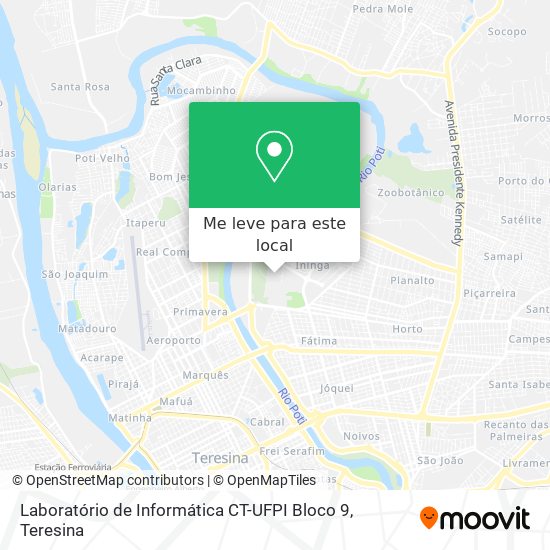 Laboratório de Informática CT-UFPI Bloco 9 mapa