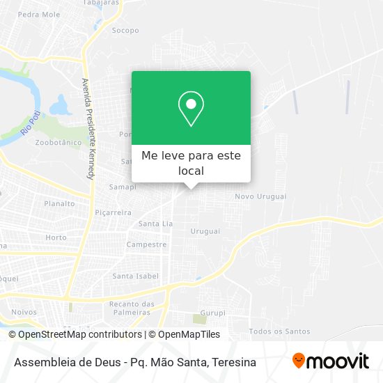 Assembleia de Deus - Pq. Mão Santa mapa