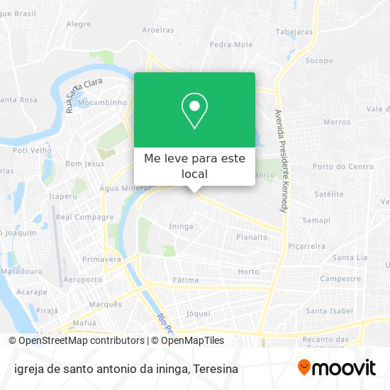 igreja de santo antonio da ininga mapa