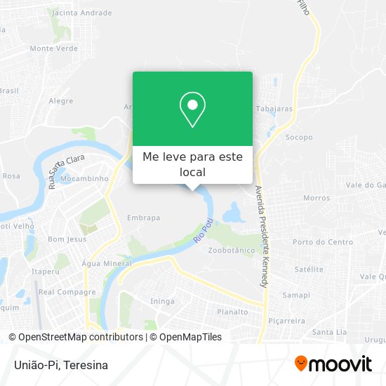 União-Pi mapa