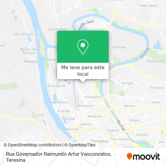 Rua Governador Raimundo Artur Vasconcelos mapa