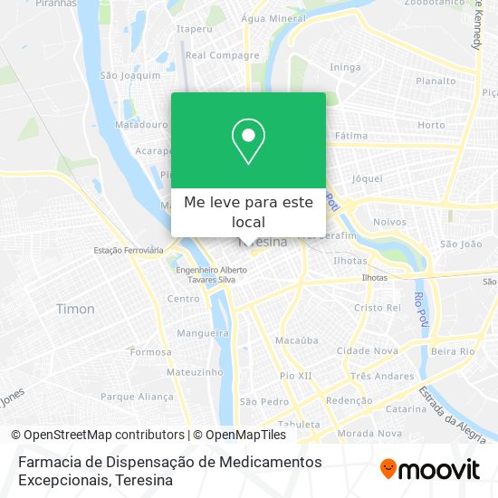 Farmacia de Dispensação de Medicamentos Excepcionais mapa