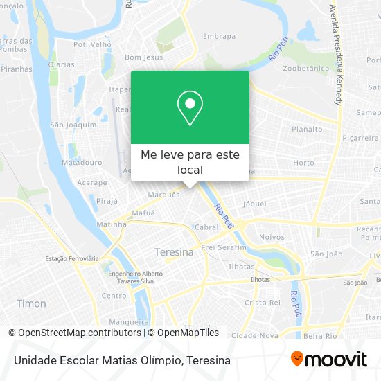 Unidade Escolar Matias Olímpio mapa