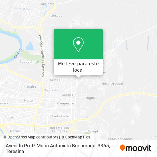 Avenida Profᵃ Maria Antonieta Burlamaqui 3365 mapa